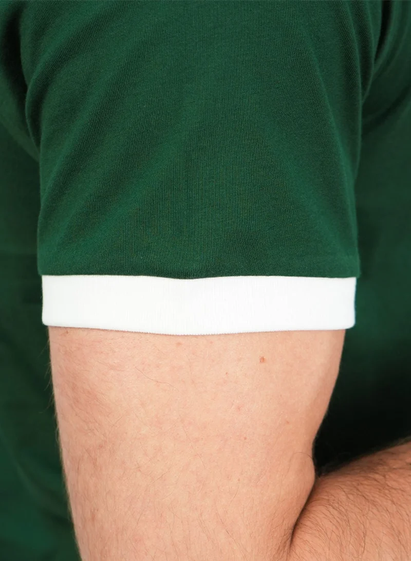 GIORDANO  Men’s Slim Cotton Crew Neck Tee with Embroidery for Men | Best Price UAE