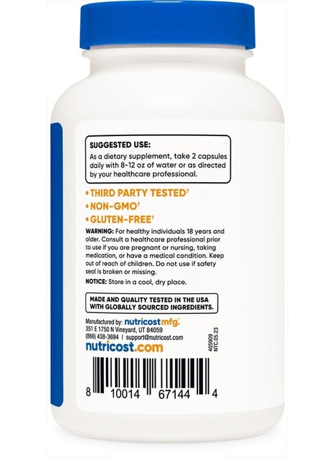 l carnitine tartrate nutricost Nutricost L-Carnitine Tartrate 1000mg, 120 Capsules | Best Price UAE