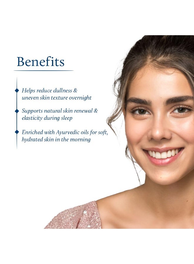 Blue Nectar Shubher Kumkumadi Night Cream for Women for Glowing Skin | Kumkumadi Face Cream for Night Repair, Ultra Hydration & Skin Brightening for Oily & Dry Skin (16 Herbs, 50g) - Image 4
