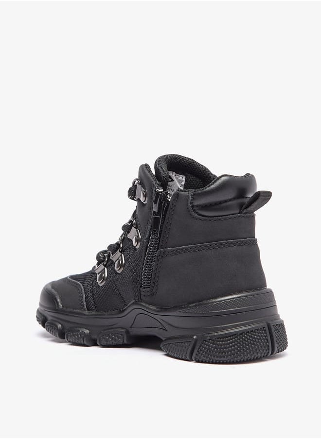 Lee Cooper - Boys' Panelled Ankle Boots with Zip Closure - Image 1