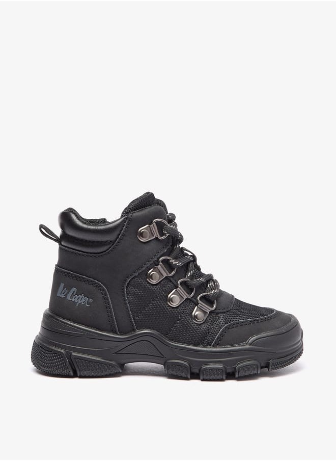 Lee Cooper - Boys' Panelled Ankle Boots with Zip Closure - Image 1