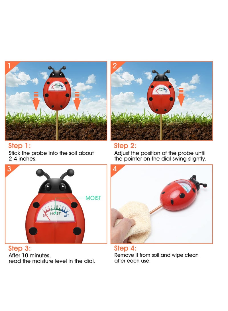Soil Moisture Meter, Plant Moisture Meter, Soil Hygrometer Sensor for Gardening, Farming, Indoor, and Outdoor Plants, Plant Water Monitor Gardening Gifts, No Batteries Required, 2-Pack - Image 3