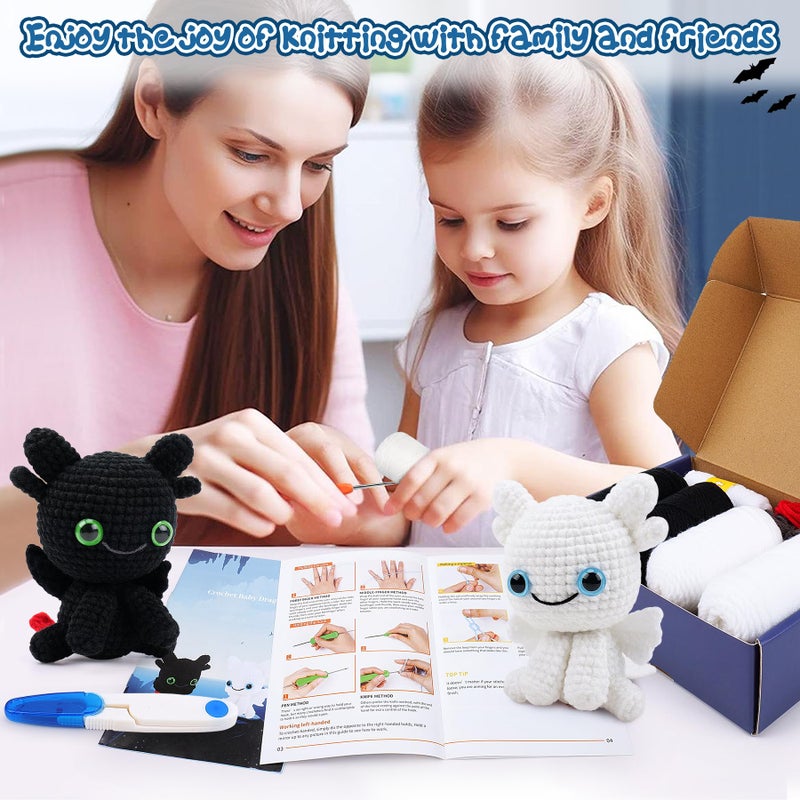 Fighting to Achieve Easter Crochet Kit for Beginners, Bunny and Bear Crochet Kit with Step-by-Step Video Tutorials, Crocheting Kit for Starter, Beginner Crochet Kit for Adult, Stuffed Animal Knitting Kit for Birthday - Image 5