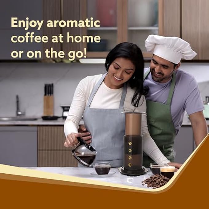 AGARO Regency Manual Press Coffee Espresso Maker Travel Coffee Maker Portable Bonus 500 Paper Filter - Image 4