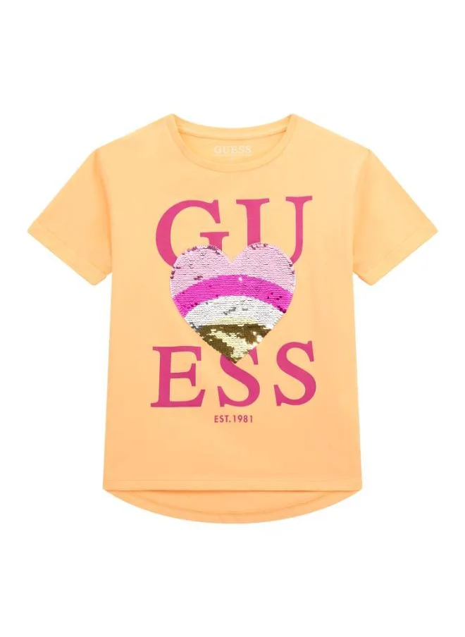 جس Kids Slogan Crew Neck T-Shirt