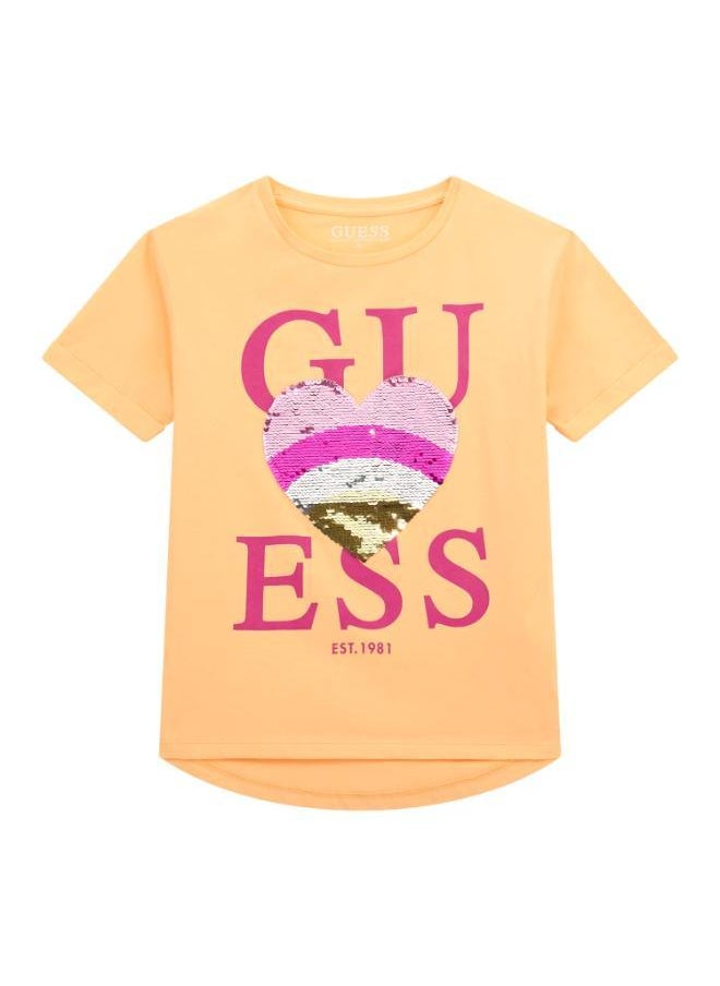GUESS Kids Slogan Crew Neck T-Shirt  - Image 1