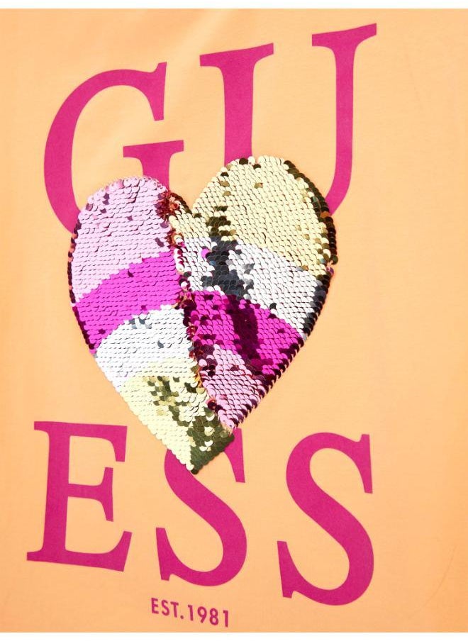 GUESS Kids Slogan Crew Neck T-Shirt  - Image 3