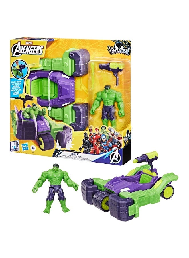 MARVEL Avengers Venomversus Hulk Blast & Smash Truck Playset (10.16 Cm) - Image 2