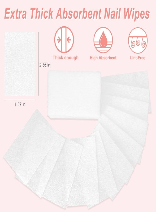 Eyxformula 270 Pcs Lint Free Nail Wipes - Thick and Absorbent Gel Polish Removal Cotton Pads Nail Supplies for Home & Salon Manicure - Image 2