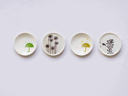 Arbuya 4pcs/Set Dandelion Lavender Flowers Leaves Stamps Rubber Clear Stamp/Seal Scrapbook/Photo Decorative Card Making Clear Stamp - Image 4