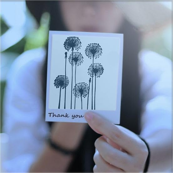 Arbuya 4pcs/Set Dandelion Lavender Flowers Leaves Stamps Rubber Clear Stamp/Seal Scrapbook/Photo Decorative Card Making Clear Stamp - Image 5