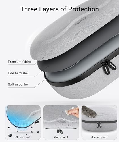 Syntech Hard Carrying Case for Apple Vision Pro M5/M2 and Accessories, VR Gaming Headset Case with Lens Cover, Multi-Layer Protection Shell, Suitable for Travel and Home Storage, Gray - Image 3