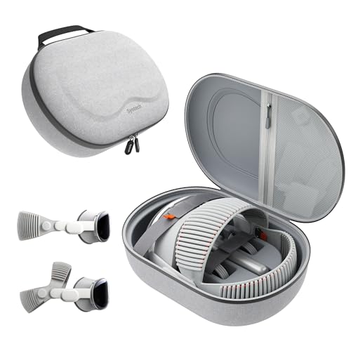 Syntech Hard Carrying Case for Apple Vision Pro M5/M2 and Accessories, VR Gaming Headset Case with Lens Cover, Multi-Layer Protection Shell, Suitable for Travel and Home Storage, Gray - Image 1