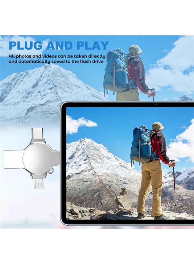 Flash Drive for iPhone 512GB, Photo Stick USB Flash Drive 512GB Memory Stick USB 3.0 High Speed Thumb Drives Portable Jump Drive Storage Device External Storage for Smartphone/Laptop/PC/Android - Image 5