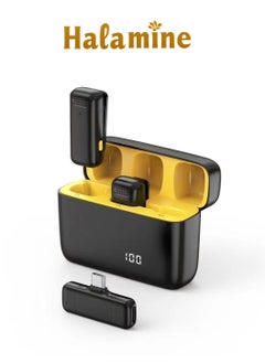 Wireless Lavalier Microphone with Noise Cancellation ，70Hrs  Dual Mic for iPhone Android, Perfect for YouTube/TikTok Vlog, Podcast & Online Class