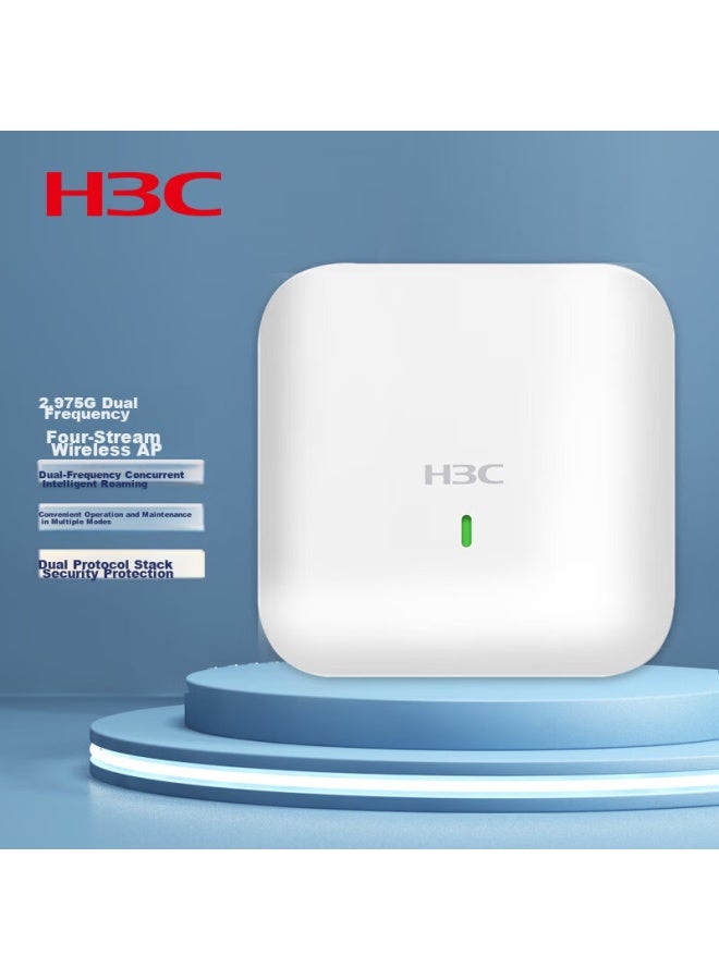 H3c Wifi 6 Wireless Ap, 3000m Dual-band, Four-stream Dual Gigabit, Indoor Ceiling-mounted, Enterprise-grade, Whole-house 5g High-speed Wireless Access Point, With Ac Adapter, Wa6520s-c - Image 1