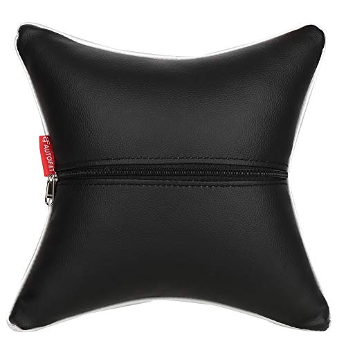AUTOFIT Double Quilted Car Cushion Combo Set Universal for All Cars (Set of 2 Pieces) Black and Silver - Image 3