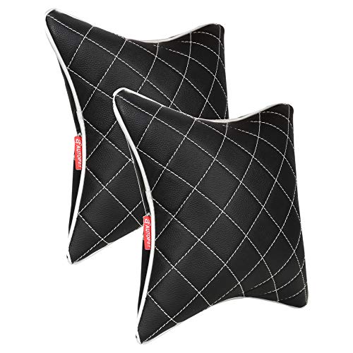 AUTOFIT Double Quilted Car Cushion Combo Set Universal for All Cars (Set of 2 Pieces) Black and Silver - Image 2