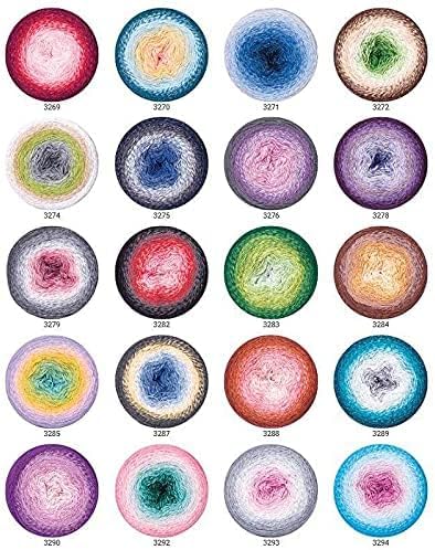 YarnArt Flowers Moonlight Glitter Cotton Yarn Soft Rainbow Crochet Metallic Lurex handknit Shiny Silvery Cake Multicolor Cotton 1 Skein Weight 917oz Lenght 3937 inches 1 Fine Yarn 3276 - Image 3