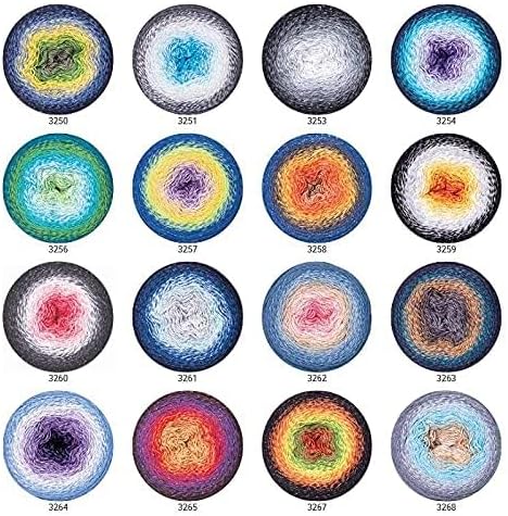 YarnArt Flowers Moonlight Glitter Cotton Yarn Soft Rainbow Crochet Metallic Lurex handknit Shiny Silvery Cake Multicolor Cotton 1 Skein Weight 917oz Lenght 3937 inches 1 Fine Yarn 3276 - Image 4