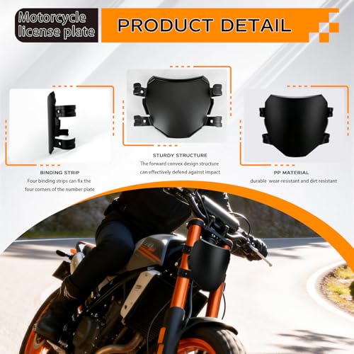 Zihvfzu Electric Dirt Bike Number Plate Front, Downhill Electric Bike Plate for Q20, S1/S2/Y1/RX, X1S/X/X2, LBX, Sting MX3/MX4/MX5, XXX, Mantis, Dragster, Pro SS/SR/S, Soleil 01, RTR - Image 3