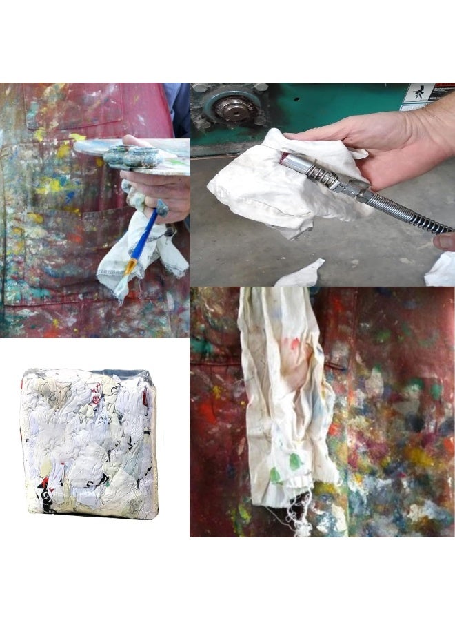 Royal Apex 1kg Mixed White Cotton Waste Rags – Multipurpose Cleaning Cloths For Home, Kitchen, Car Wash, Oil & Grease Removal, Barn & Stable Use - Image 5