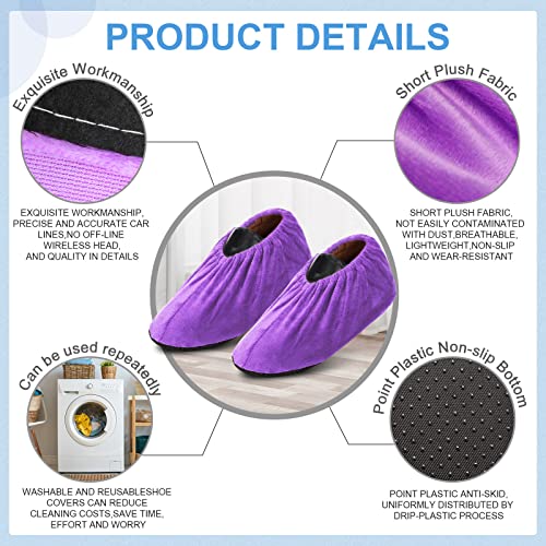 JaGely 11 Pairs Reusable Non Slip Cloth Shoe Covers Washable Thickened Boot Shoe Covers for Indoors and Households(Multicolor) - Image 3