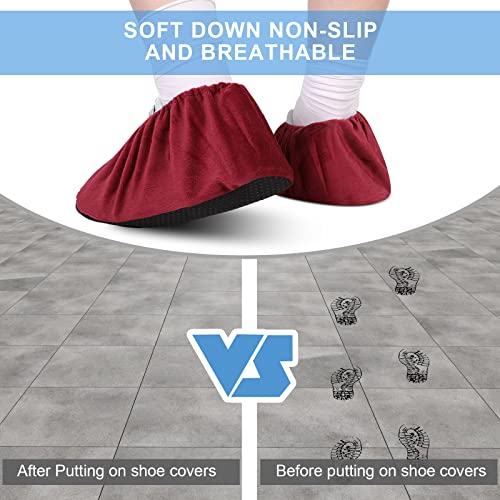 JaGely 11 Pairs Reusable Non Slip Cloth Shoe Covers Washable Thickened Boot Shoe Covers for Indoors and Households(Multicolor) - Image 5
