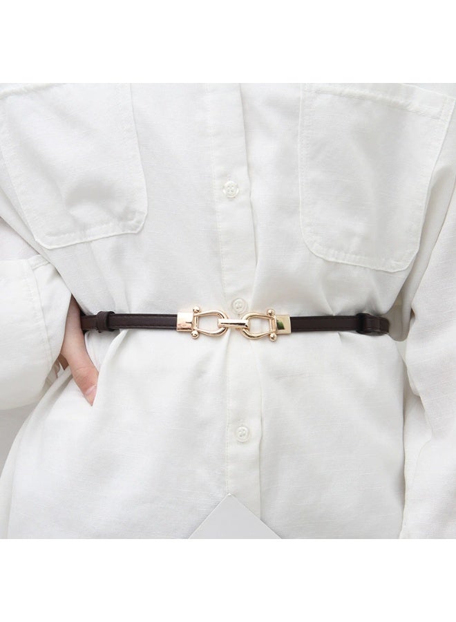 Goolsky 1pc Women'S Faux Leather Belt, Casual Style, Adjustable Waist Belt with Decorative Buckle, Fashion Accessory for Dresses and Outfits, with Hand Washable or Dry Clean Only for Weekend Casual, Going Out - Image 4