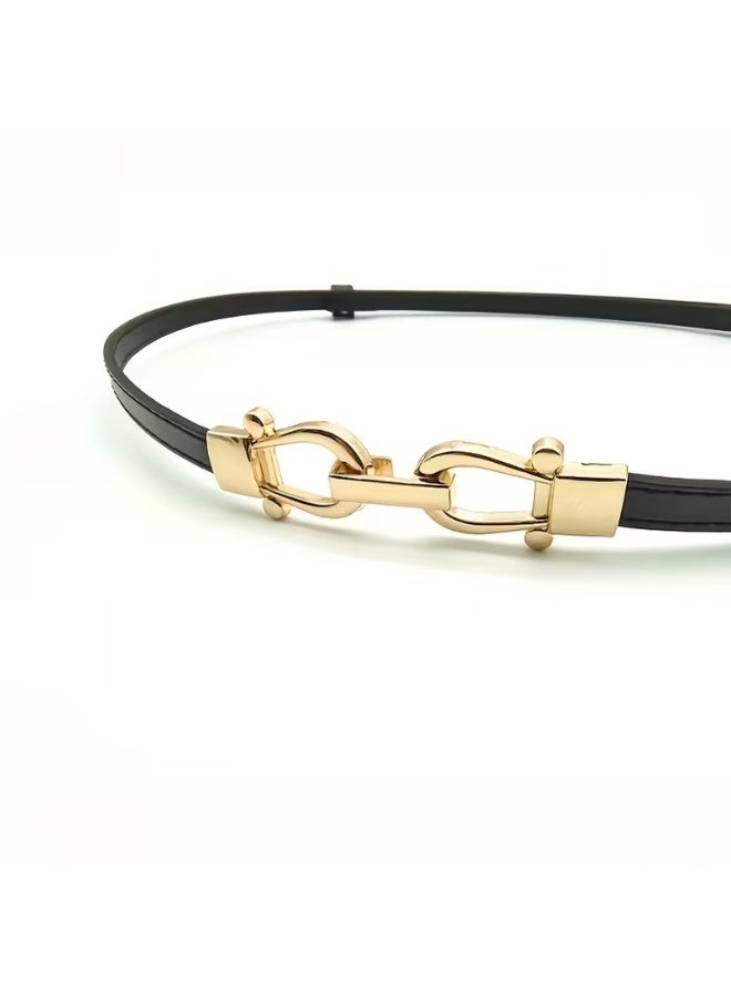 Goolsky 1pc Women'S Faux Leather Belt, Casual Style, Adjustable Waist Belt with Decorative Buckle, Fashion Accessory for Dresses and Outfits, with Hand Washable or Dry Clean Only for Weekend Casual, Going Out - Image 2