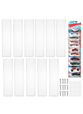 12Pcs Clear Display Case for Packaged Model Cars,Model Car Display Cases Wall Mount-Holds up to 120 Cars,Toy Car Storage Organizer Compatible with Hot Wheels,Clear Model Car Display Case(16.7 x 4.4) - pzsku/Z8DBDA88A147E613D2224Z/45/1749924003/35ebfa48-be7c-4a71-8dad-46768c957481