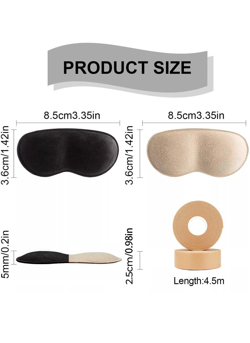 MileMelo 5 Pcs Heel Grips Liner Cushions Inserts for Loose Shoes, Heel Pads Snugs for Shoe Too Big Men Women, Filler Improved Shoe Fit and Comfort, Prevent Heel Slip and Blister  - Image 2