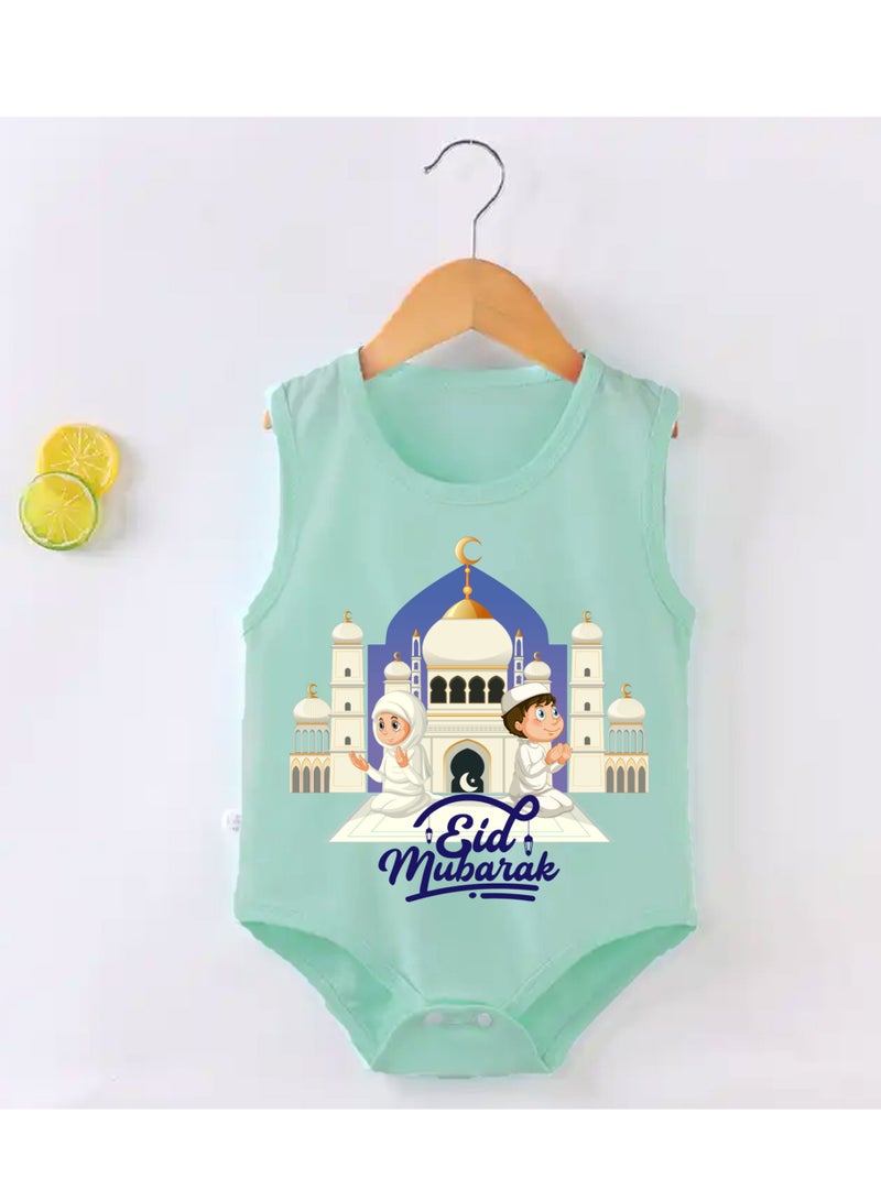 PRINTSHOP4ME Ramadan Baby Romper Outfit - Sleeve Less Cotton Unisex Romper - Romper for Babies and Toddlers - Sleeveless Ramadan Romper for Newborns  - Image 2