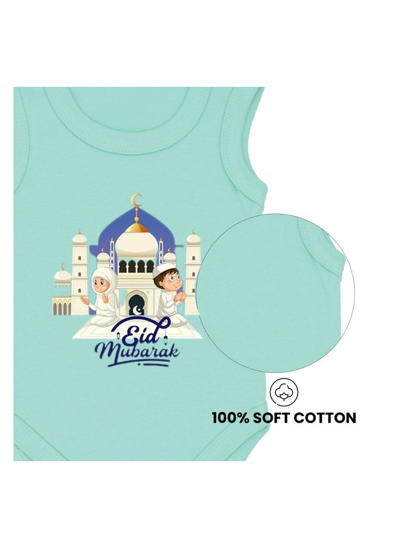 PRINTSHOP4ME Ramadan Baby Romper Outfit - Sleeve Less Cotton Unisex Romper - Romper for Babies and Toddlers - Sleeveless Ramadan Romper for Newborns  - Image 3