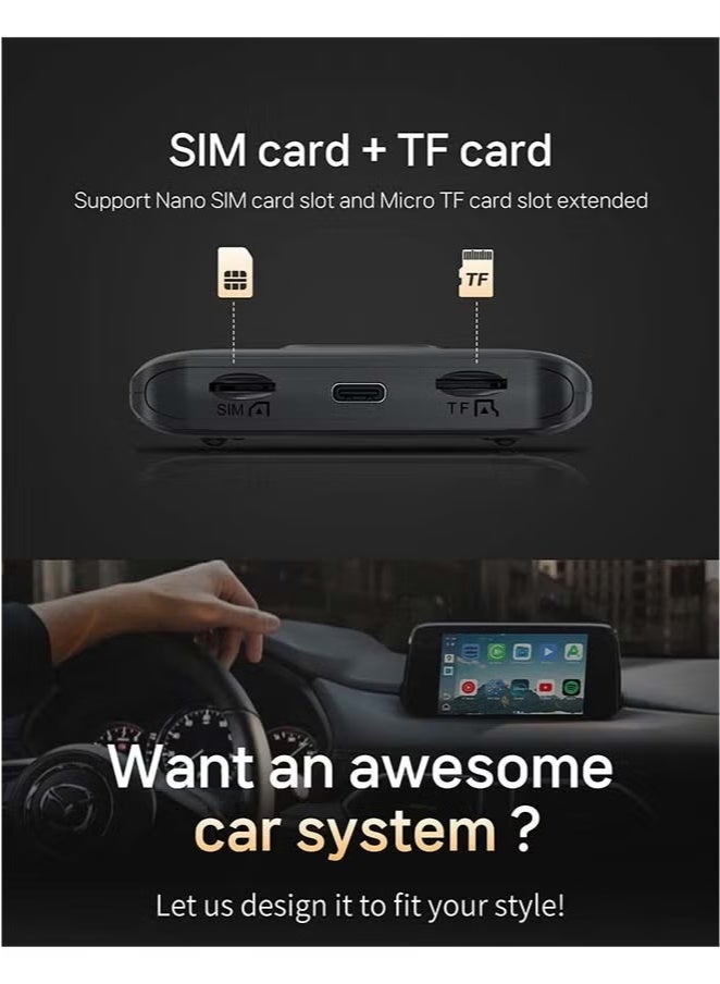 أوتوكاست كار بلاي بوكس برو، صندوق الوسائط المتعددة بنظام أندرويد 12 مع يوتيوب/نتفليكس متوافق مع كار بلاي - Image 4