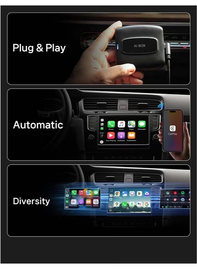 أوتوكاست كار بلاي بوكس برو، صندوق الوسائط المتعددة بنظام أندرويد 12 مع يوتيوب/نتفليكس متوافق مع كار بلاي - Image 5