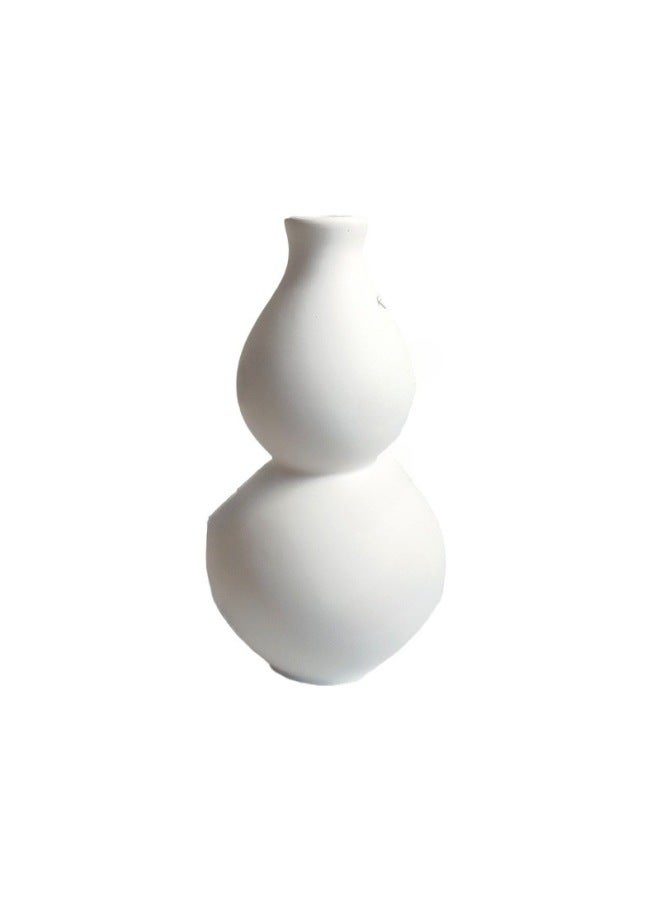 Beauenty Kindergarten Diy Ceramic Bottle Painted Plain Blank Water Extension Hand Painted White Embryo Children's Parent-child Non-plaster Vase-Color:Medium Vase Four Gentlemen Set White  - Image 5
