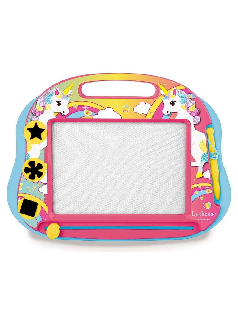 Lexibook Unicorn Magnetic Multicolor Drawing Board - Image 1