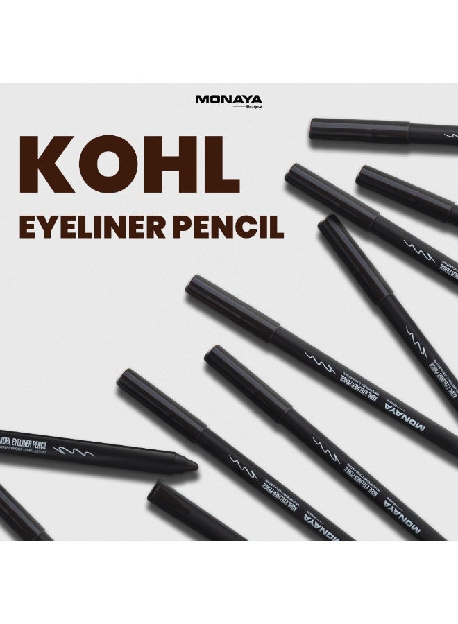 مونايا E003 قلم كحل – ناعم جدًا وسهل الاستخدام، ثابت لفترة طويلة، بيدي تحديد قوي وما بيمسحش، وصيغته بتنزلق بسهولة على العين (بني) - Image 2