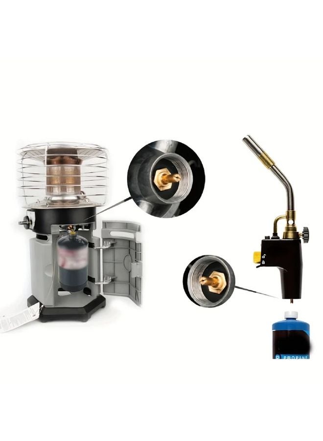 URTUE Heavy Duty Camping Stove Gas Tank Adapter Valve Leak Proof Aluminum Alloy - Image 4