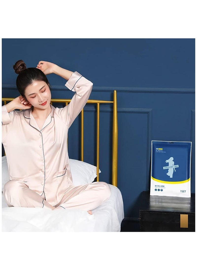 Travel Disposable Bed Sheet Set,4Pcs Portable Disposable Sheet and Disposable Pillowcase Set, Suitable for Travel Hotel Business Travel