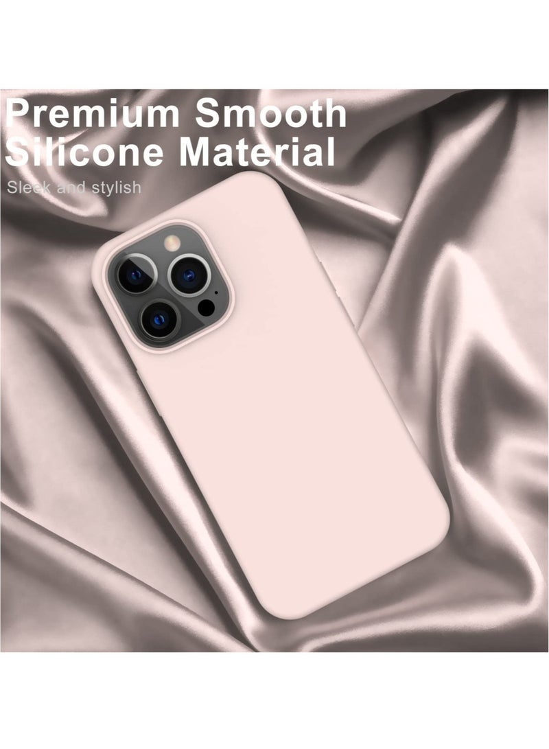 ELTRAZONE iPhone 14 Pro Max Case with Screen Protector,Soft Flexible Silicone Gel Rubber Bumper Cover for Women Girls Slim Fit Shockproof Protective Phone Case for iPhone 14 Pro Max 6.7" Light Pink - Image 4