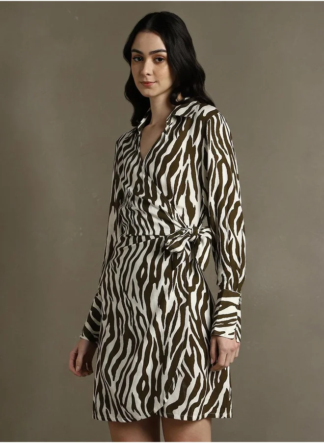 Dennis Lingo Zebra Print Dress