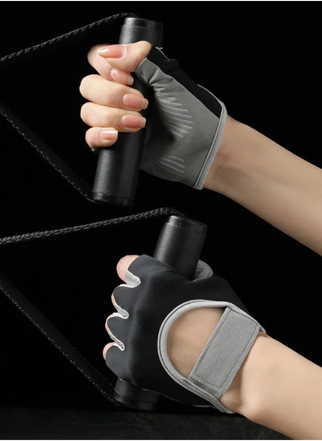 Styli Stripe Design Silicon Grip Lifting Gloves