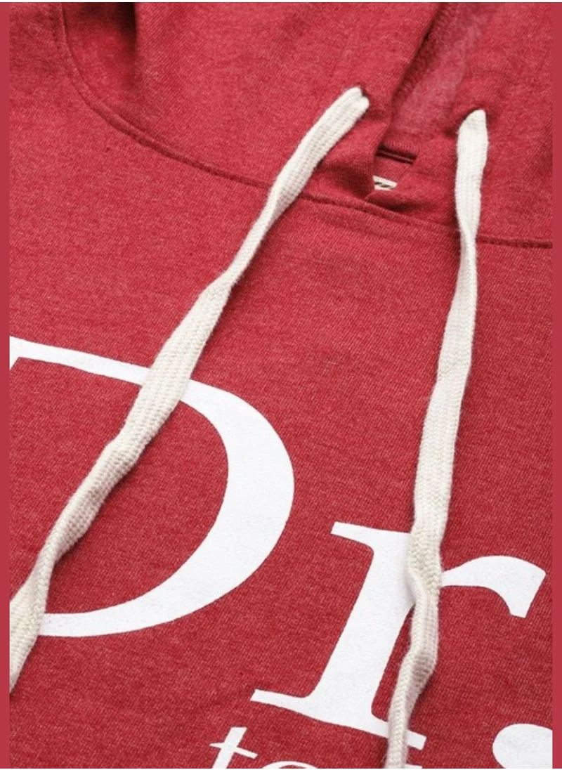 Campus Sutra Front Pocket Printed Hoodie