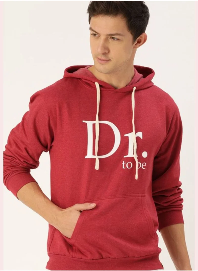 Campus Sutra Front Pocket Printed Hoodie