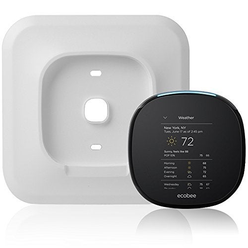 HOLACA Wall Plate Bracket for Ecobee 4 Smart Wi-Fi Thermostat (White) - Image 1