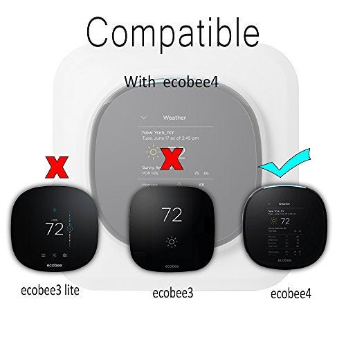 HOLACA Wall Plate Bracket for Ecobee 4 Smart Wi-Fi Thermostat (White) - Image 2