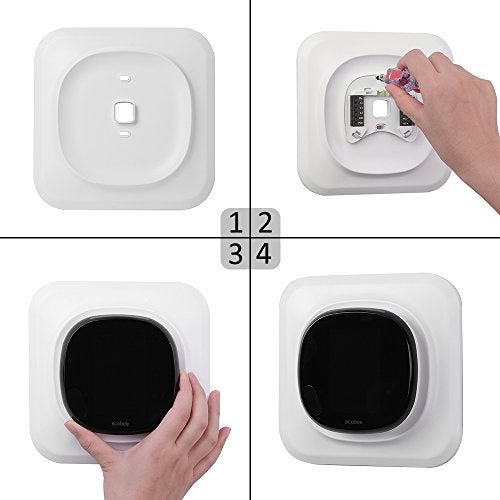 HOLACA Wall Plate Bracket for Ecobee 4 Smart Wi-Fi Thermostat (White) - Image 4