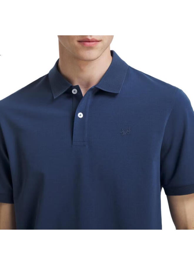 Youngor Men'S Summer Youth Men'S Business Casual Short Sleeve Polo Shirt Blue S - Image 3